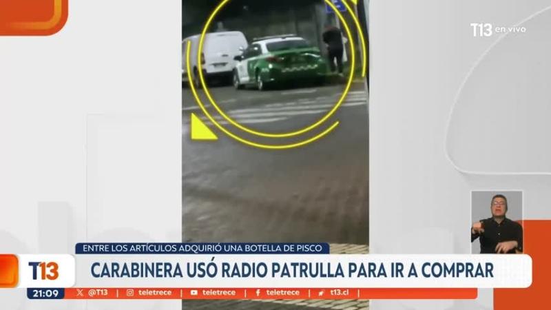 Carabinera usó radiopatrulla para ir a comprar pisco: fue dada de baja
