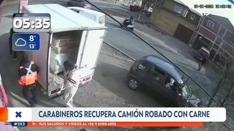 Delincuentes roban más de 2 toneladas de carne en Quinta Normal: Carabineros la recuperó en ocho minutos