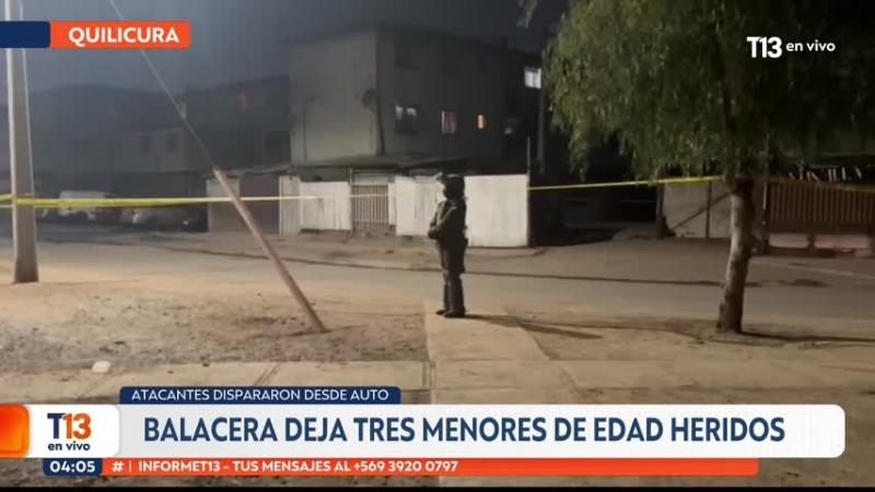Tres menores de edad fueron baleados en Quilicura: Víctimas tienen 13, 15 y 16 años