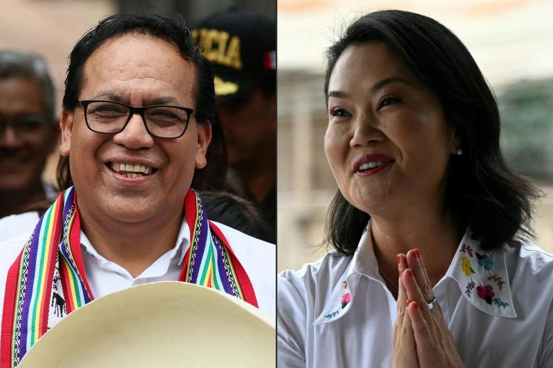 AFP - Ligera ventaja de derechista Fujimori en parejo escrutinio presidencial en Perú