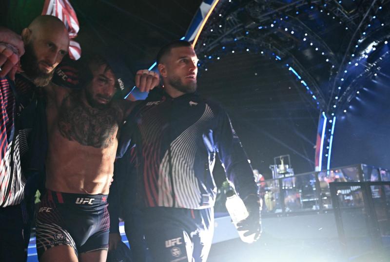 AFP - Ilia Topuria tras la caída en la UFC realizada en la Casa Blanca