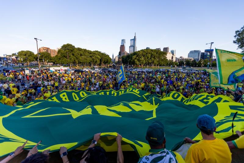 AFP - Hinchas de Brasil en Filadelfia