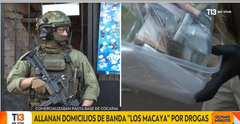 T13 - Allanamiento en San Bernardo por clan 'Los Macaya'