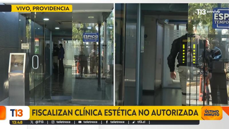 T13 - Fiscalizan clínica estética no autorizada en Providencia
