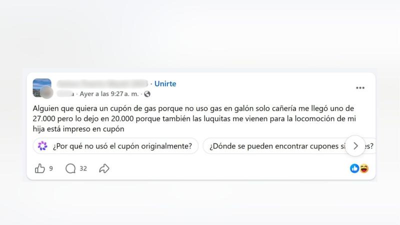 Facebook - Denuncian venta de cupones de gas licuado a dos días del inicio de su entrega: Gobierno advierte sobre posibles estafas