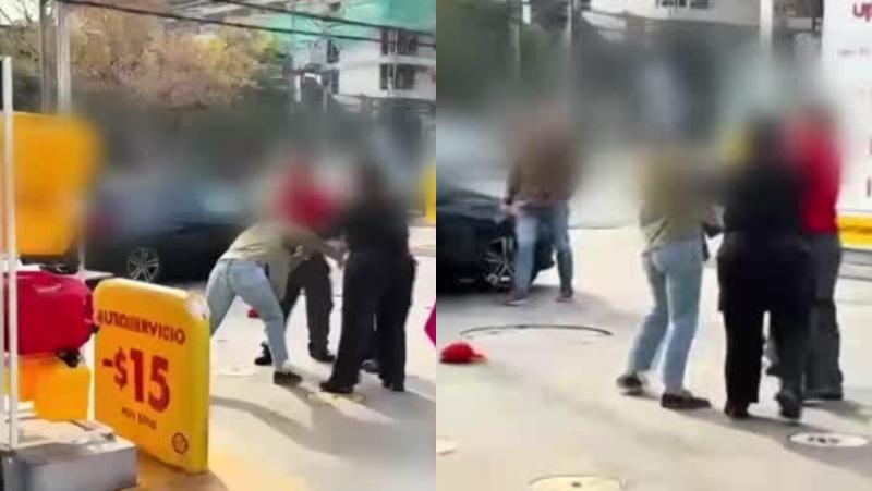 Shell evalúa demandar a mujer que golpeó a trabajadores en bencinera: Agresora estaba bajo efectos de drogas
