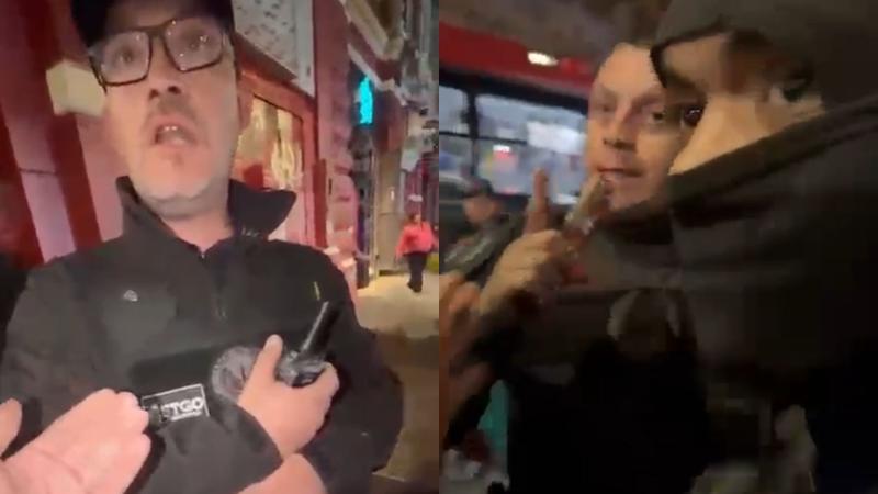 T13 - Denuncia por amenazas terminó con forcejeos entre Carabineros y guardias municipales en Santiago