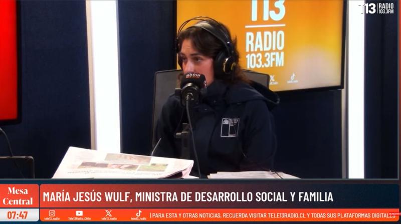 Tele13 Radio - Ministra de Desarrollo Social, María Jesús Wulf habla de personas en situación de calle