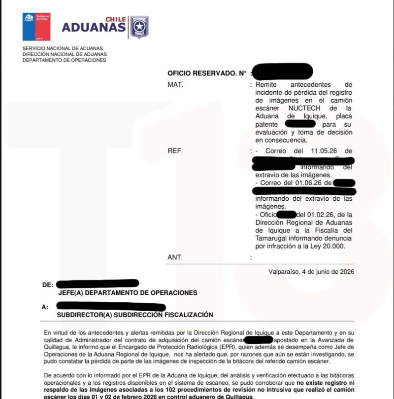 El oficio reservado de Aduanas