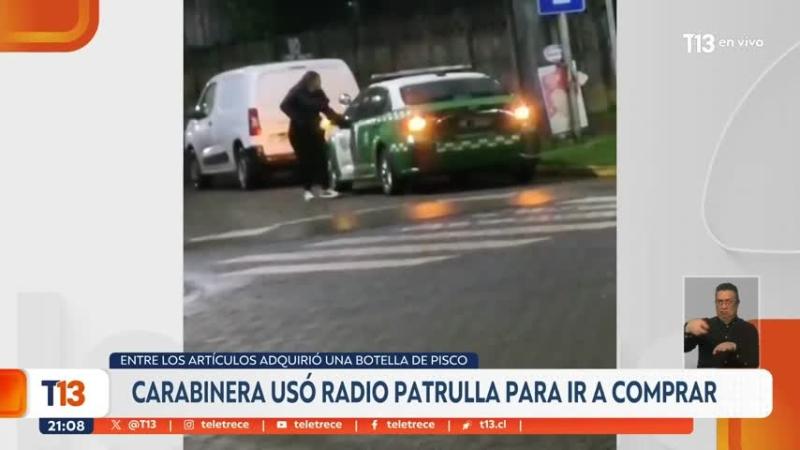 Carabinera usó radiopatrulla para ir a comprar pisco: fue dada de baja