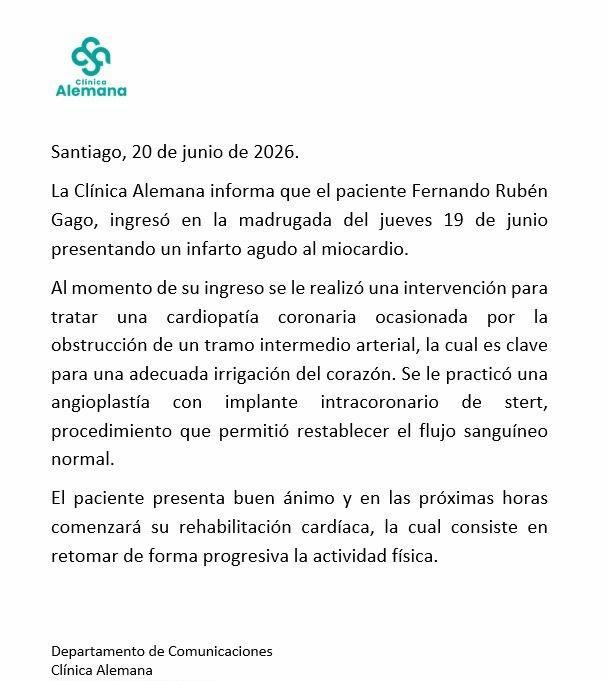 El lienzo de Universidad de Chile para Fernando Gago tras sufrir un infarto