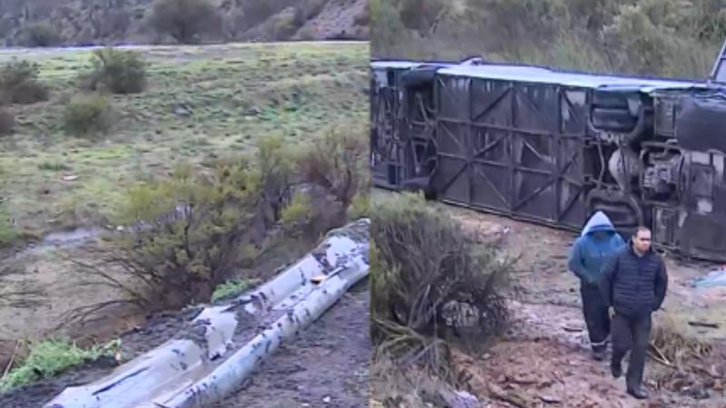 Bus volcó en la Ruta 68 a la altura de Curacaví - Tu Día