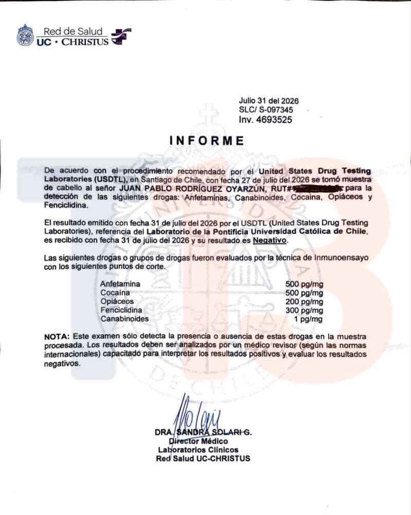 T13 - Nuevo examen de exsubsecretario de Hacienda dio negativo a consumo de drogas