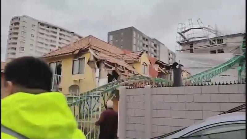 Grúa colapsó en Coquimbo - T13