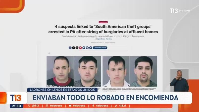Vía encomiendas: Cómo ladrones chilenos en EEUU enviaban lo robado a nuestro país | T13