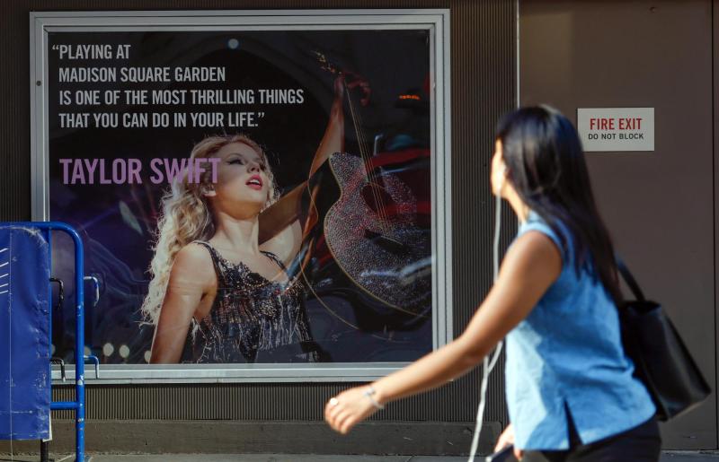 AFP - Se ha visto movimiento policial y de camiones en el Madison Square Garden, donde se casaría Taylor Swift
