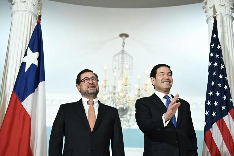 AFP - Canciller Francisco Pérez Mackenna y Marco Rubio