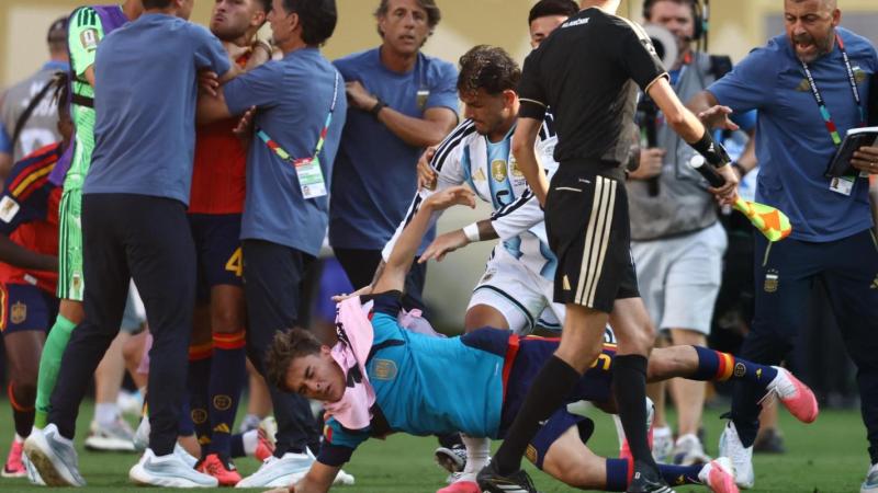 AFP - La pelea entre Argentina y España tras la final del Mundial 2026