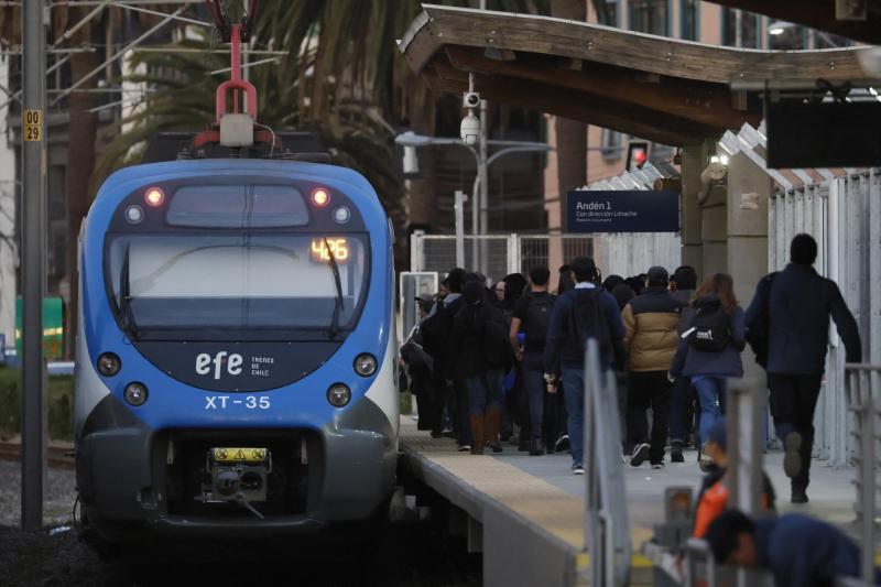 Árbol cae sobre vía de trenes EFE Valparaíso - Aton
