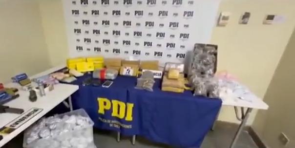 Encuentran granada y 48 kilos de droga a solo metros de jardín infantil