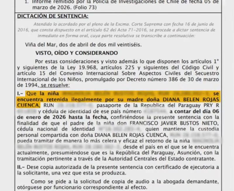 Padre chileno detenido en Argentina niega haber secuestrado a su hija: defensa asegura que la madre sustrajo a la niña primero