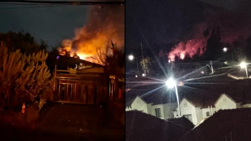 rrss - Incendio afecta vivienda de adobe en sector de Comunidad Ecológica de Peñalolén
