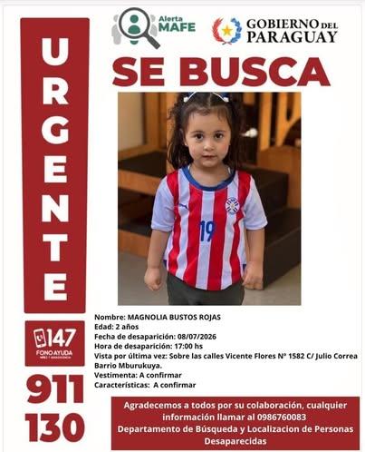 Instagram - Hallan en Argentina a niña de 2 años que fue vista por última vez con su padre en Paraguay
