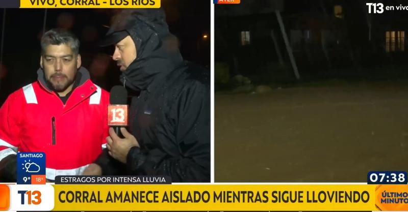 T13 - Alcalde de Corral realizó primer balance por temporal