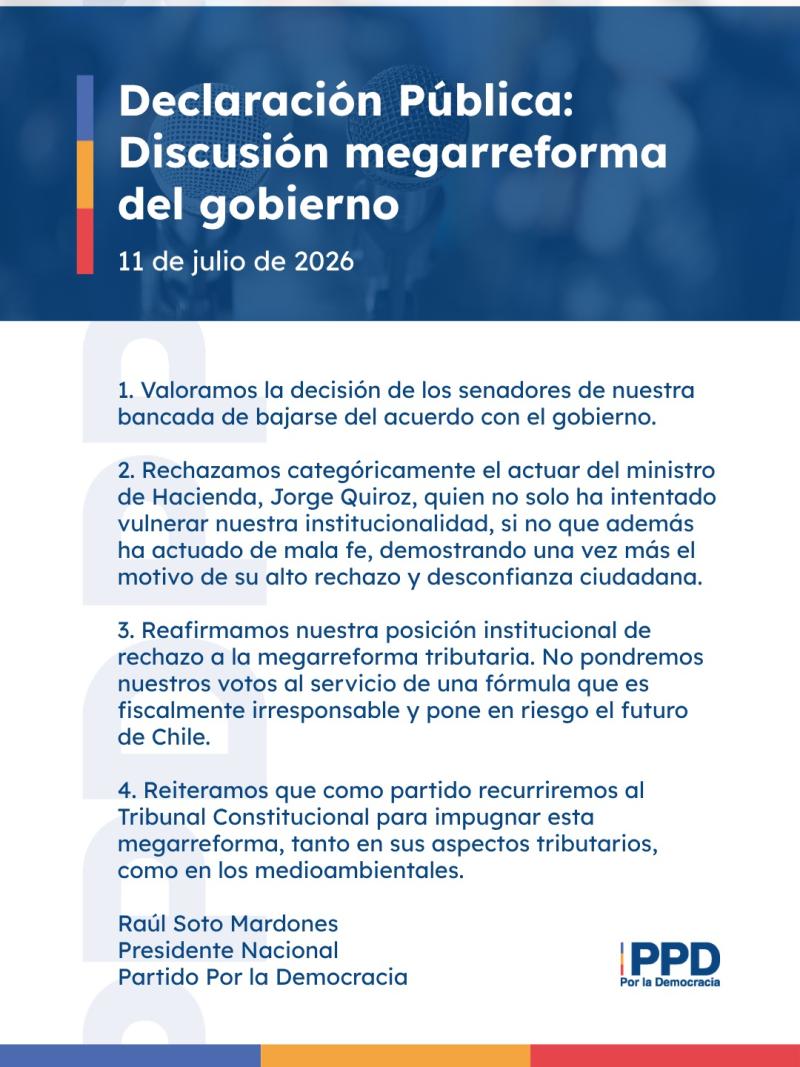 PPD se baja de la megarreforma - PPD