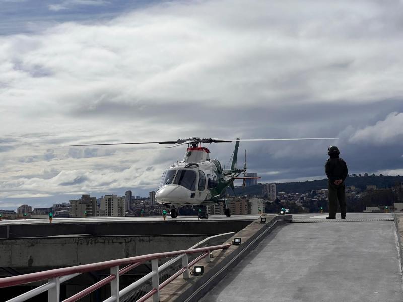 Hombre fue trasladado en helicóptero para recibir trasplante - Cedida