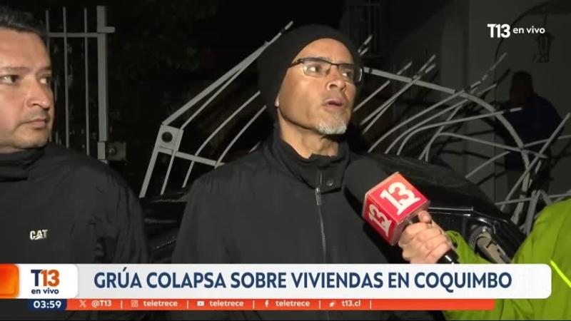 Tío cuenta la reacción de niña al caer una grúa sobre su dormitorio en Coquimbo