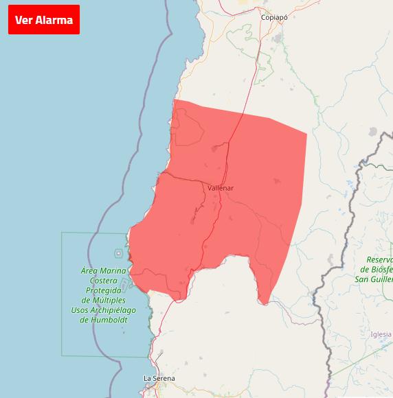 Sectores de Huasco afectados por precipitaciones intensas - DMC