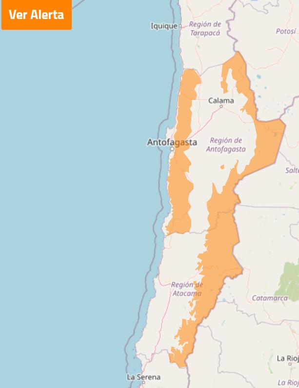 Alerta por viento en Antofagasta y Atacama - DMC