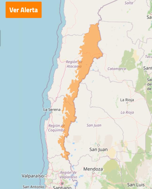 Nuevo aviso y alerta por nieve: revisa las regiones donde se esperan nevadas este fin de semana