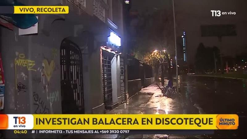 Investigan balacera en discoteque de Recoleta: Atacantes habrían portado chalecos antibalas