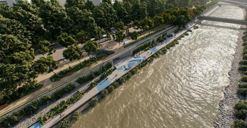 Vegetación nativa y zonas de descanso tipo playa: Así será el nuevo Paseo Urbano Fluvial del río Mapocho