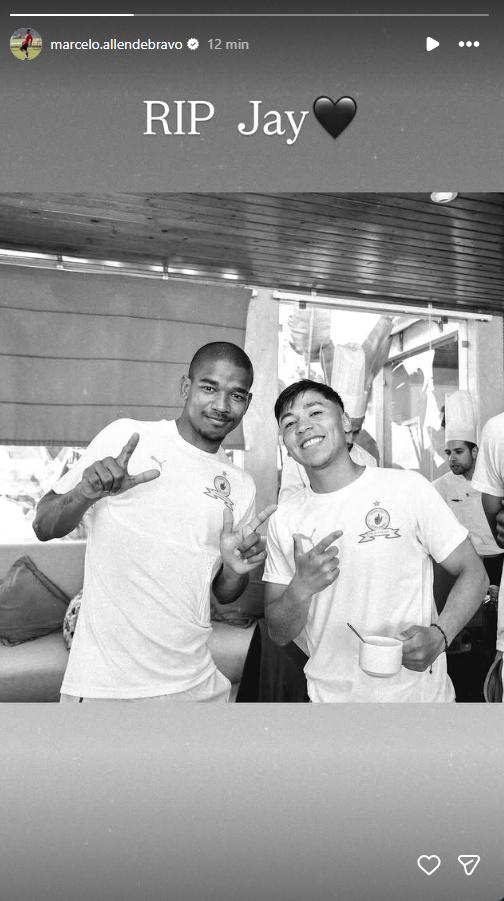 Despedida de Marcelo Allende a Jayden Adams - Instagram