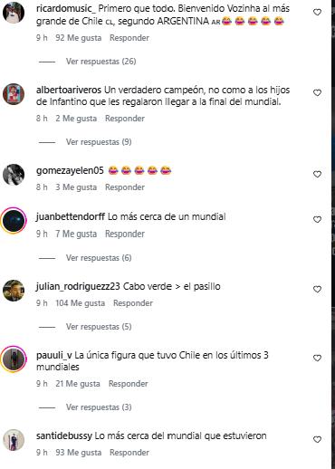 Hinchas en Argentina se burlan tras llegada de Vozinha a Chile - Instagram: @diario.ole
