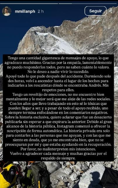 Instagram - La despedida de Michael Millán a chileno que murió en Perú y su aclaración por publicación que desató críticas
