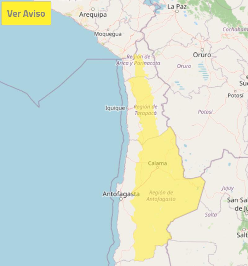 Aviso por precipitaciones normales a moderadas