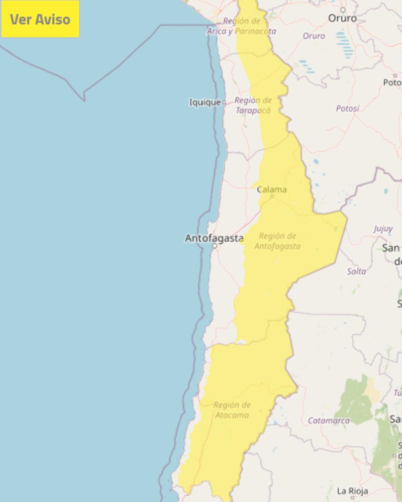 Aviso por probables tormentas eléctricas