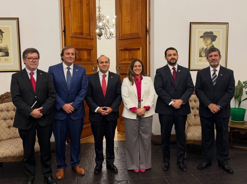 Gobierno - Francisco Riveros, segundo de izquierda a derecha.