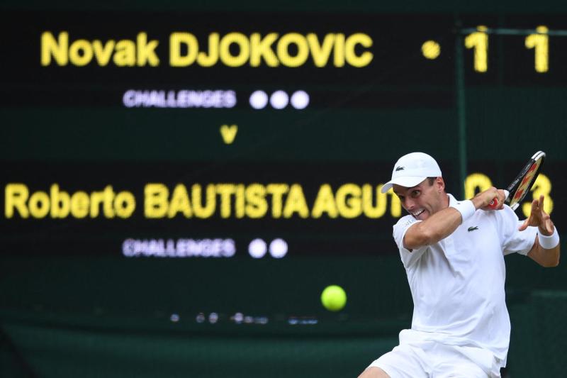 AFP (archivo) - Roberto Bautista Agut en las semifinales de Wimbledon 2019