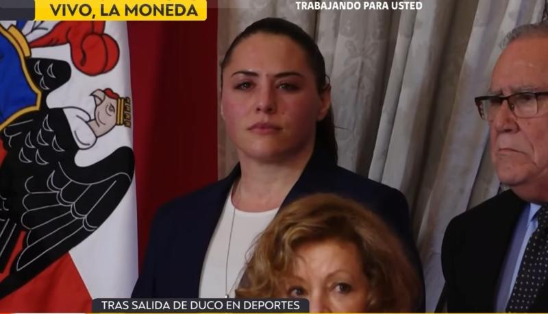 T13 - La emoción de Natalia Duco durante el cambio de gabinete