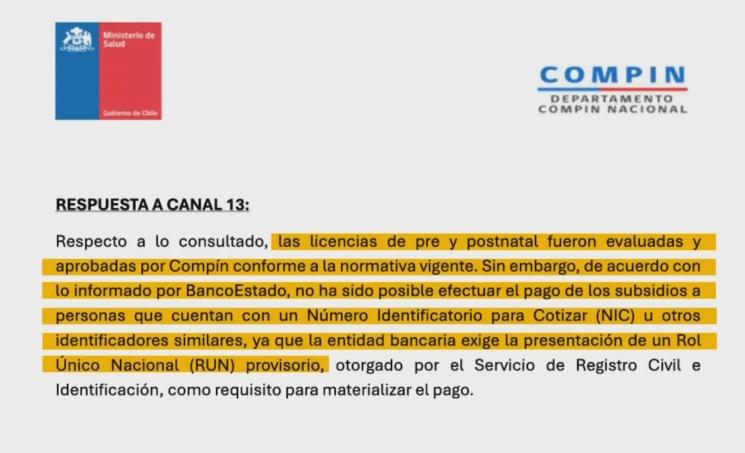 CMF, BancoEstado y COMPIN entregan sus versiones por casos de licencias maternales impagas a madres extranjeras
