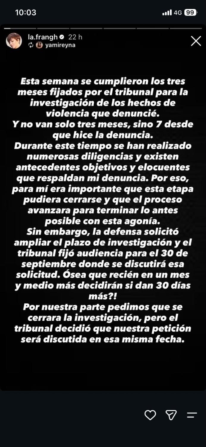 Declaración de Yamila Reyna - IG
