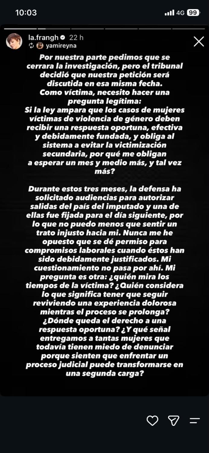 Declaración de Yamila Reyna - IG