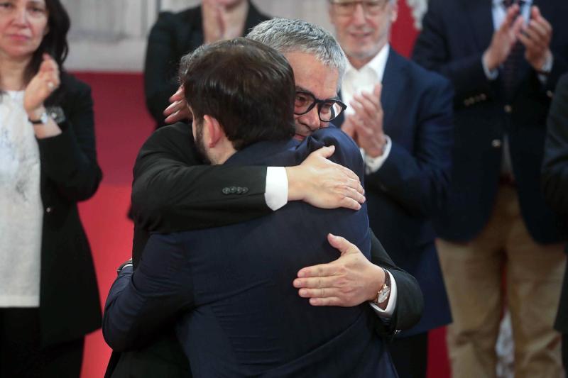 Mario Marcel y Gabriel Boric en el cambio de gabinete 2025 - Agencia Uno