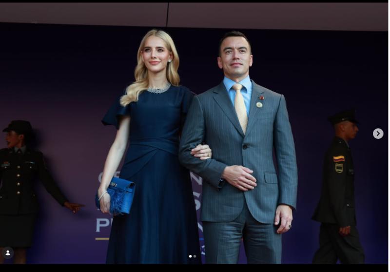 Lavinia Valbonesi con el presidente Noboa - IG
