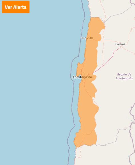Alerta meteorológica para la región de Antofagasta